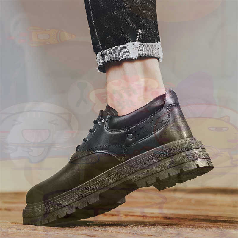 Information Technology Officer - Dark Natural Leather Fashion Trainers Tennis