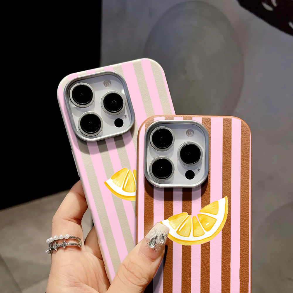 Lemon Pink Stripes Phone Case  - đánh giá và giá Receipt Printer Thermal